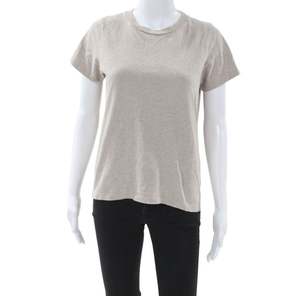 Brandy Melville Teens Beige Basic Cotton Crewneck Tee Size One Size